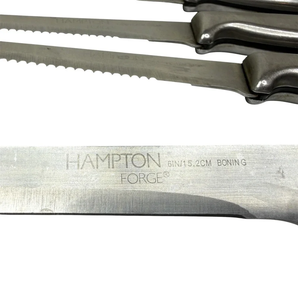 Hampton Forge 5-Piece Set Stainless Steel Kitchen Knife Bread Paring Boning